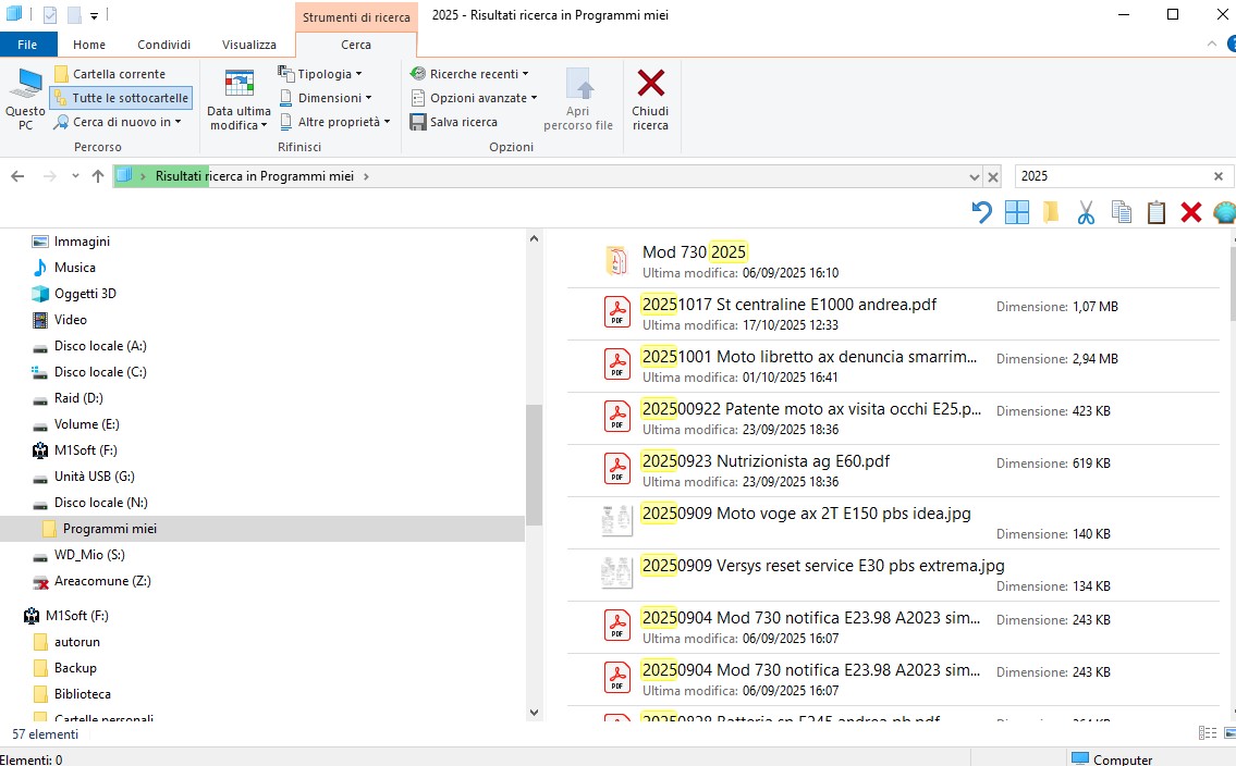 Ricerca file in Esplora risorse